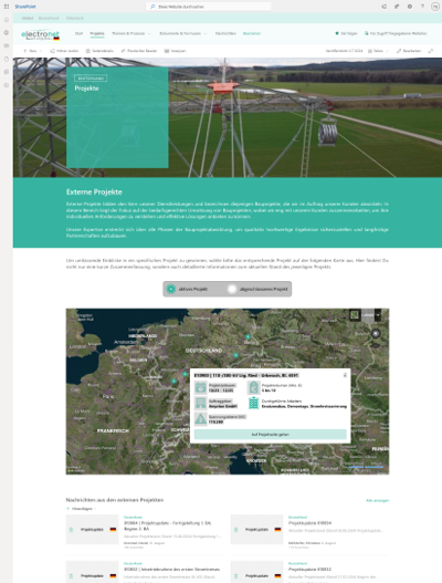 Electron Leitungsbau Intranet